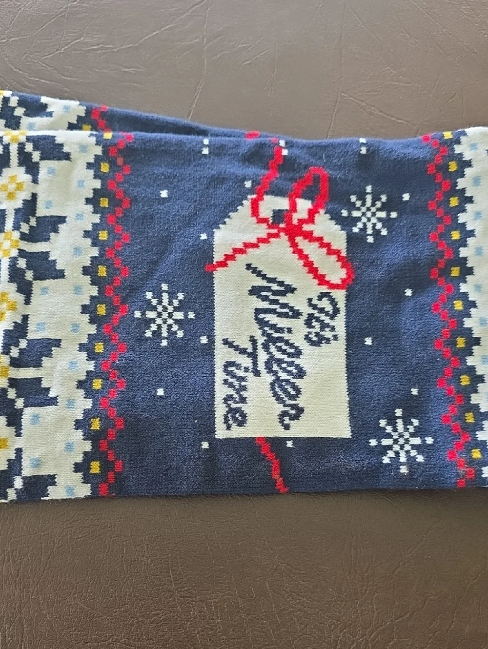 Miller Lite Holiday Knit Scarf - Navy & Red
